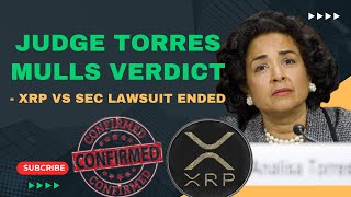 XRP UPDATE Judge Torres mulls Ripple vs SEC Verdict Alderoty Weighs in on Regulation [upl. by Ailadi]