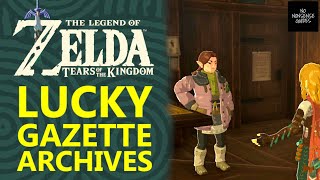 Lucky Clover Gazette Archives in Zelda ToTK  How to Open Locked Door at Lucky Clover Gazette [upl. by Aihsatal]