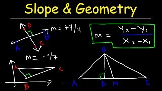 Finding The Slope Given Two Points  Parallel amp Perpendicular Lines  Altitudes amp Medians  Geometry [upl. by Rehptsirhc]