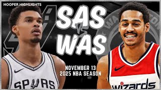 San Antonio Spurs vs Washington Wizards Full Game Highlights  Nov 13  2025 NBA Season [upl. by Nohs]