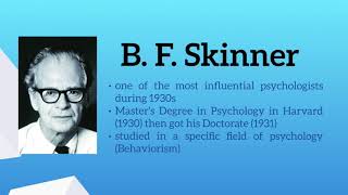 B F Skinners Concept of Behaviorism [upl. by Berglund284]