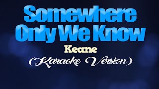 SOMEWHERE ONLY WE KNOW  Keane KARAOKE VERSION [upl. by Erlandson255]