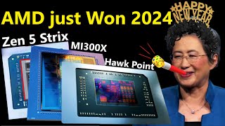 AMD just Won 2024  Zen 5 Strix Hawk Point MI300X Analysis [upl. by Egroeg]