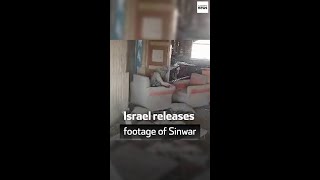 Israel releases drone footage of Sinwar [upl. by Avirt393]