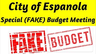 SPECIAL FAKE BUDGET MEETING ESPANOLA NEW MEXICO [upl. by Adnoryt]