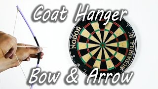 How to Make a Coat Hanger Bow and Arrow [upl. by Cornew]