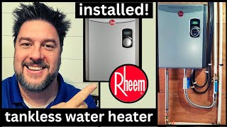 🌟 Tankless Water Heater Installation Rheem tankless water heater installed and tested 478 [upl. by Buschi538]