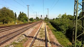 HD720cam  Führerstandsmitfahrt  Basel  alte Rheintalbahn  Müllheim  Freiburg [upl. by Takken]