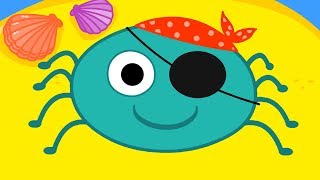 Itsy Bitsy Spider Song w Pirates Nursery Rhymes and Kids Songs  Twinkle Little Songs [upl. by Ezmeralda50]