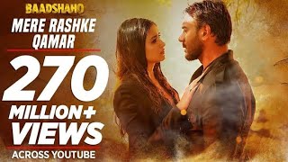 quotMere Rashke Qamarquot Song With Lyrics  Baadshaho  Ajay Devgn Ileana Nusrat amp Rahat Fateh Ali Khan [upl. by Atinauj]