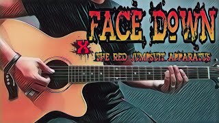 Face Down  The Red Jumpsuit Apparatus Guitar Cover With Lyrics amp Chords [upl. by Tedd]