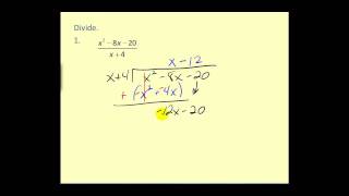 Polynomial Division Long Division [upl. by Imaj]