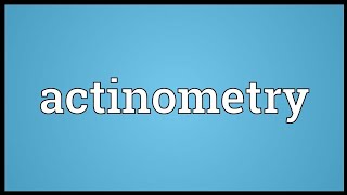 Actinometry Very Easy WayVery Short Important Of MScNotes [upl. by Summers]