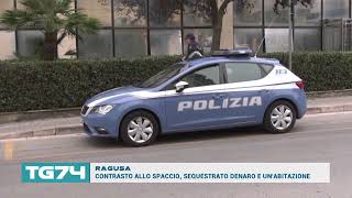 RAGUSA  CONTRASTO ALLO SPACCIO SEQUESTRATO DENARO E UNABITAZIONE [upl. by Nyrad964]