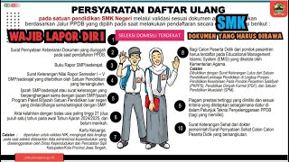 Syarat Dokumen Daftar Ulang Jalur Domisili Terdekat di SMK  PPDB Jateng 20242025 [upl. by Yenruogis]