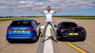 DRAG RACE AUDI RS3 vs ALFA ROMEO 4C [upl. by Euhc326]