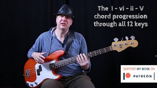 Practice the I  vi  ii  V  chord progression in all twelve keys [upl. by Hooper375]