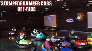 Stampede Bumper Cars 2024 OffRide Footage Six Flags New England Bumper Cars  NonCopyright [upl. by Itagaki]