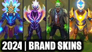 ALL BRAND SKINS SPOTLIGHT 2024  League of Legends [upl. by Bozuwa7]