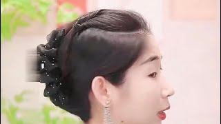 Simple n easy hairbun hairstyle  easy party hairstyles  hairstyle for girls [upl. by Ltsyrk]