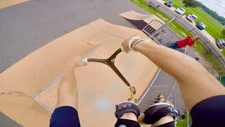 JUMPING OVER BIGGEST GAP AT THE SKATEPARK [upl. by Kenley402]