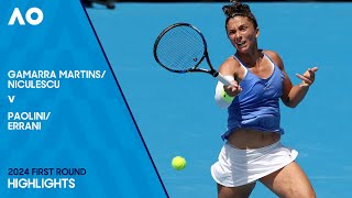 NiculescuMartins v ErraniPaolini Highlights  Australian Open 2024 First Round [upl. by Assirehs]