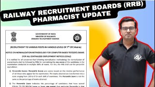 RRB pharmacist vacancy new updates [upl. by Ibbetson]