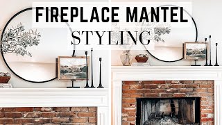 HOW TO STYLE A FIREPLACE  FIREPLACE MANTEL STYLING  IDEAS  TIPS amp TRICKS  2023 [upl. by Otiv]