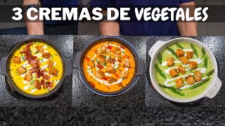 CREMAS DE VEGETALES 3 Recetas Faciles y Económicas  Abelca [upl. by Baggett]