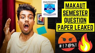 MAKAUT Question Paper leaked from 🤬 Exam Will be Cancelled❌😭 makaut news [upl. by Maura754]