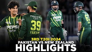 Highlights  Pakistan vs New Zealand  3rd T20I 2024  PCB  M2E1A  PAKvNZ  SportsCentral [upl. by Etnaik]