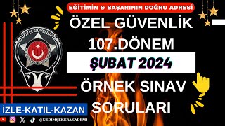 Özel Güvenlik 107 108 109 Dönem Sınavı Örnek Sınav Soruları Özel Güvenlik Sınav Soruları2024 [upl. by Tterb]