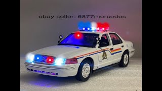 TOY Car RCMP Ford Crown Victoria Police Interceptor Royal Canadian Mounted Police Diecast KIDBASH [upl. by Schmitt490]