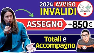 🔴 INVALIDI NOVITà 850€ ➡ AUMENTO BONUS ACCOMPAGNAMENTO Assegno universale ANZIANI NO AUTOSUFFICIENTI [upl. by Anihsak]