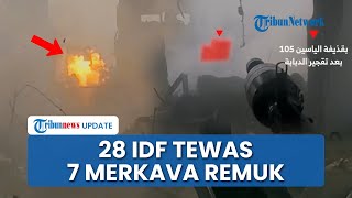 Perang Jarak Dekat HamasIsrael Pecah di Kamp Jabalia 7 Merkava amp Buldoser D9 Dibom 28 IDF Tewas [upl. by Giesecke884]