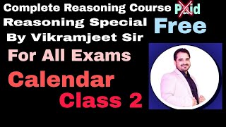 Calendar Class 2 Free Reasoning Batch By Vikramjeet Sir [upl. by Oab915]