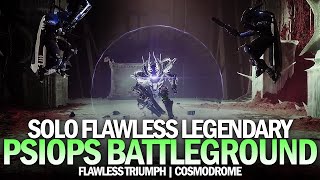 Solo Flawless Legend PsiOps Battleground Cosmodrome Destiny 2 [upl. by Orland448]