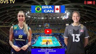 BRASIL X CANADÁ AO VIVO LIGA DAS NAÇÕES VÔLEI FEMININO [upl. by Higinbotham]