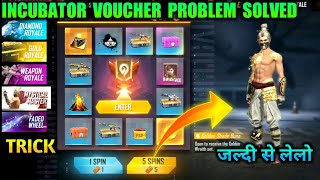 HOW TO USE INCUBATOR VOUCHER IN FREEFIRE  FREEFIRE INCUBATOR VOUCHER PROBLEM  NEW INCUBATOR FF [upl. by Dowd]