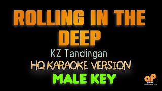 ROLLING IN THE DEEP  Adele  KZ Tandingan HQ KARAOKE VERSION  MALE KEY [upl. by Shuma467]