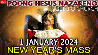 LIVE Quiapo Church Mass Today  1 January 2024 New Years Eve Mass Fr Douglas Badong [upl. by Ecnarret]