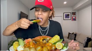 FIRST SEAFOOD BOIL MUKBANG OF DECEMBER  ANSWERING MORE SUBSCRIBER QUESTIONS [upl. by Aicercal4]