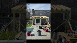 Patio Cover homerenovation finishcarpentry woodworking building carpentry carpenterslife [upl. by Engleman]