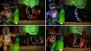 Original FNAF Bosses over Monty and destroyed  Five Nights at Freddys Security Breach [upl. by Arundell]