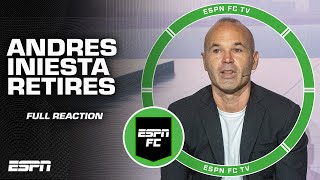 FULL REACTION Andres Iniesta announces retirement  ESPN FC [upl. by Nahtnahoj]