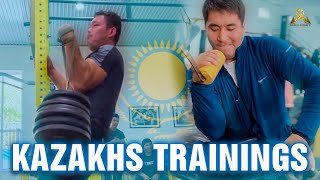 Kazakhs Armwrestling Training  Shardara Armsport Club [upl. by Feirahs]