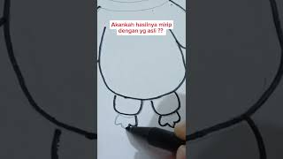 Tutorial of Drawing labubu fun art shorts [upl. by Enneira290]