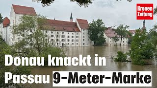 Hochwasser Donau knackt in Passau 9MeterMarke  kronetv NEWS [upl. by Wahs655]