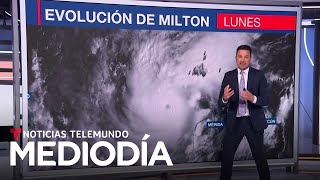 Milton ya es un monstruoso huracán y va camino a un impacto directo en Florida  Noticias Telemundo [upl. by Yemac437]