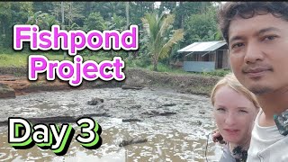 Fishpond Project Day 3 pinoypolishfamily [upl. by Esemaj]